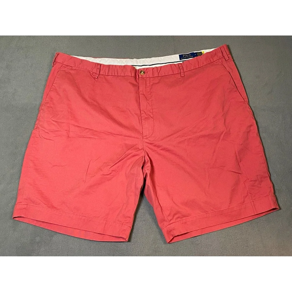 Polo Ralph Lauren Men's Classic Fit Stretch Chino Shorts Coral Big & Tall 48